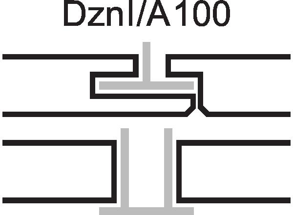 Rockfon Krios Dznl/A (Bandraster 100 mm) 544.002.782 2320x300x25mm