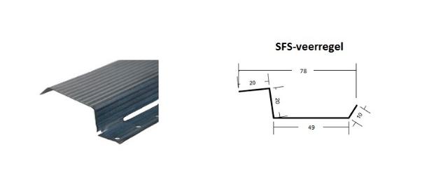Steelframe SFS Veerregel L= 3000 mm