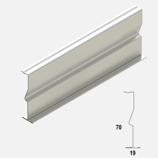 API Z-profiel zonder haak H-70 stramien L= 2390 mm