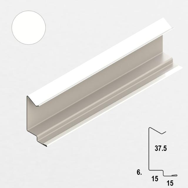 API Klem-randprofiel 6 mm s-white L= 3000 mm