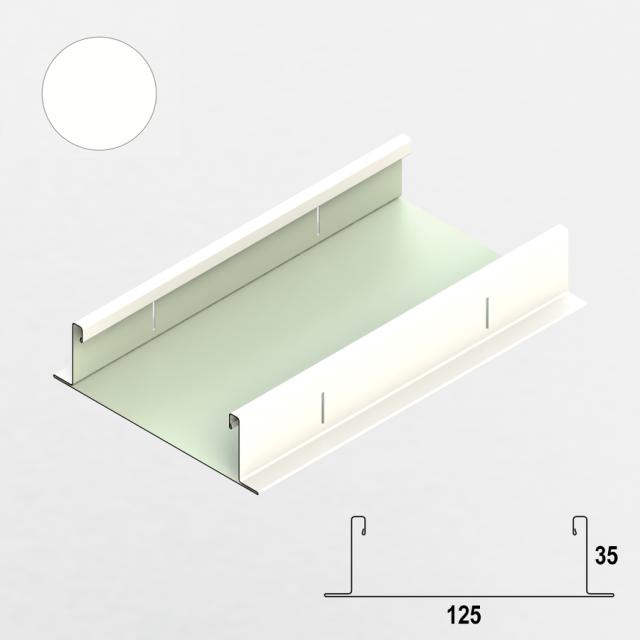 API Bandraster 125mm perf. 100 s-white L= 3600 mm