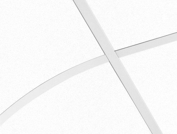 Ecophon Connect Flexiform profiel gecoat white01 L= 2400 mm