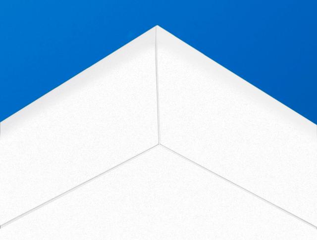 Ecophon Focus Wing E Ext Corner Kit White Frost 1200x200x50mm