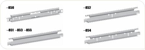 CMC T24 Verkort hoofdprofiel 38x24 mm gesleufd om de 150mm wit 001 L= 2400 mm