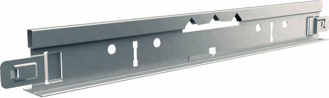 CMC T24 Verkort Univ. hoofdprofiel 38x24 mm gesleufd om de 150mm wit 001 L= 2400 mm