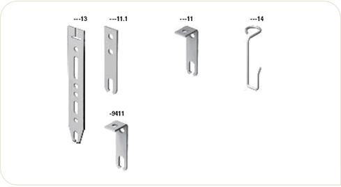 CMC Geplooid ophangschuifstuk H= 57,5 mm pak 100 st