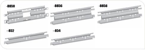 CMC T24 Haak Longspan 8850 Hoofdprofiel verhoogd 75x24 mm gesleufd om de 150mm wit 001 L= 4200 mm