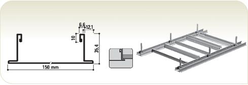 CMC Bandraster 35x150 mm, -315030901 wit RAL9010 L= 3600 mm