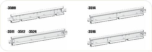 CMC Ultraline 3500 hoofdprofiel 41x14,3 mm - met verstekuitkappingen, wit/zwart L= 3600 mm