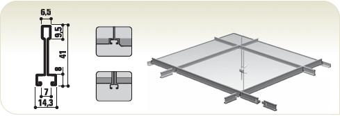 CMC Ultraline 3500 Tussenprofiel 41x14,3 mm, 3514308BB zwart/zwart L= 1200 mm