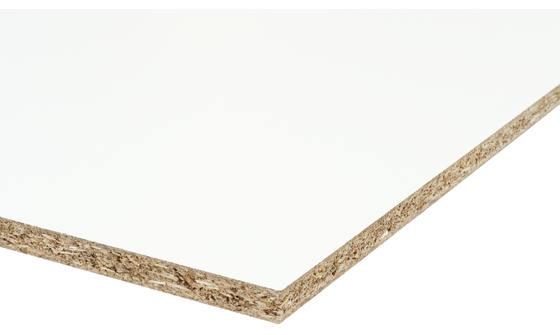 Plywood Geplastificeerde Spaanplaat P2 70% PEFC wit 020 met sinasappelstructuur 2500x1250x18mm