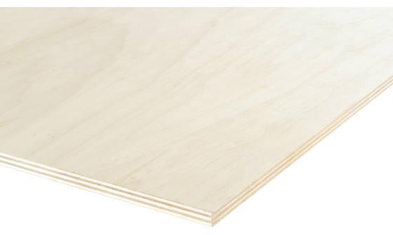 Plywood Populieren multiplex B/BB MR 70% PEFC langsgefineerd 3100x1530x12mm