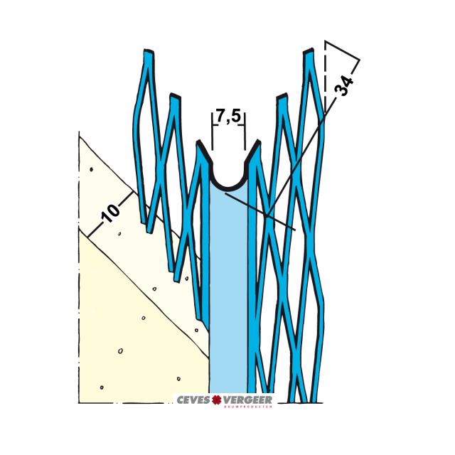 Hoekbeschermer verzinkt staal L= 2800mm - 1005H-2.80
