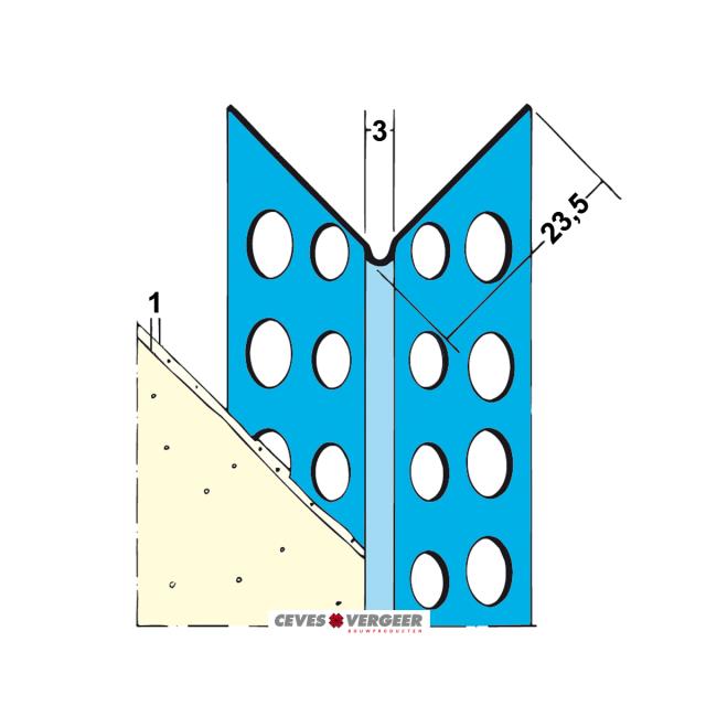 Hoekbeschermer aluzink L= 2400mm - 1030D- 2.40