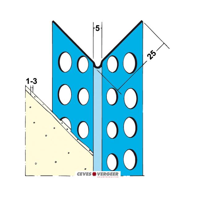Hoekbeschermer verzinkt staal L= 2500mm - 1030H- 2.50