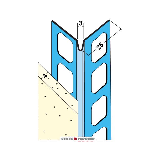 Progyp quatro hoekbeschermer aluzink L= 2600mm - 1035-2.60