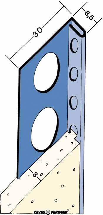 Afsluitprofiel rvs L= 2500mm - 2178-2.50
