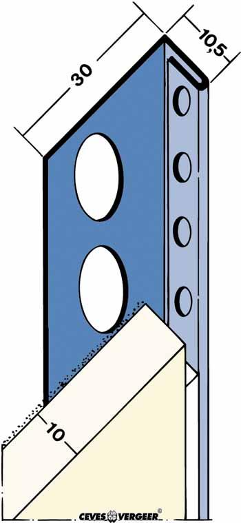 Afsluitprofiel rvs L= 2600mm - 2180-2.60