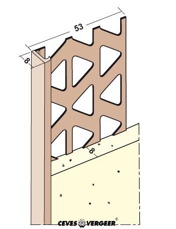 PVC Stucstop 8mm pvc wit L= 2600mm - 38208-2.60-WIT