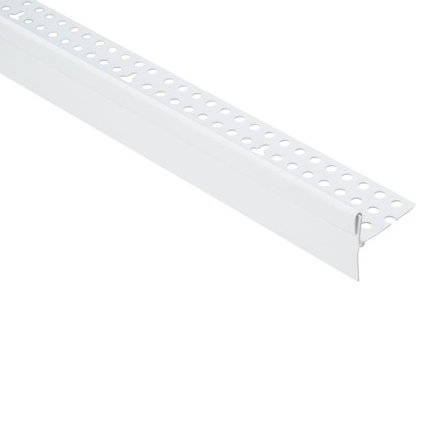 PVC afsluitprofiel t.b.v. gips hard pvc wit L= 3000mm - 3766-3.00-WIT