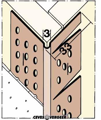 PVC hoekprofiel voor bogen hard pvc wit L= 3000mm - 3767-3.00-WIT