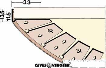 PVC hoekbeschermer buigbaar hard pvc wit L= 3000mm - 3768-3.00-WIT