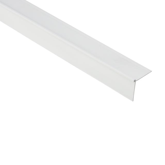 PVC hoekprofiel hard pvc wit L= 2600mm - 3840-2.60-WIT