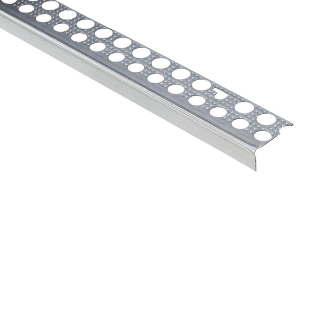 Afsluitprofiel voor gipsplaat aluminium L= 2500mm - 9298-2.50