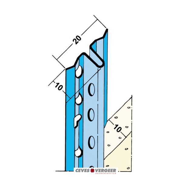 Guide/afreiprofiel verzinkt staal L= 3000mm - 1105-3.00