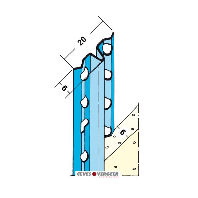 Guide/afreiprofiel verzinkt staal L= 2500mm - 1106-2.50