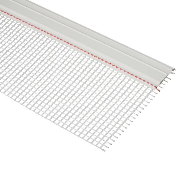 Afsluitprofiel Kunststof met weefsel pvc/weefsel L= 2500mm - 37401-2.50