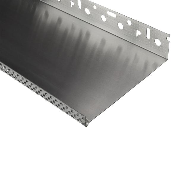 Sokkelprofiel aluminium blank L= 2500mm - 91018-2.50