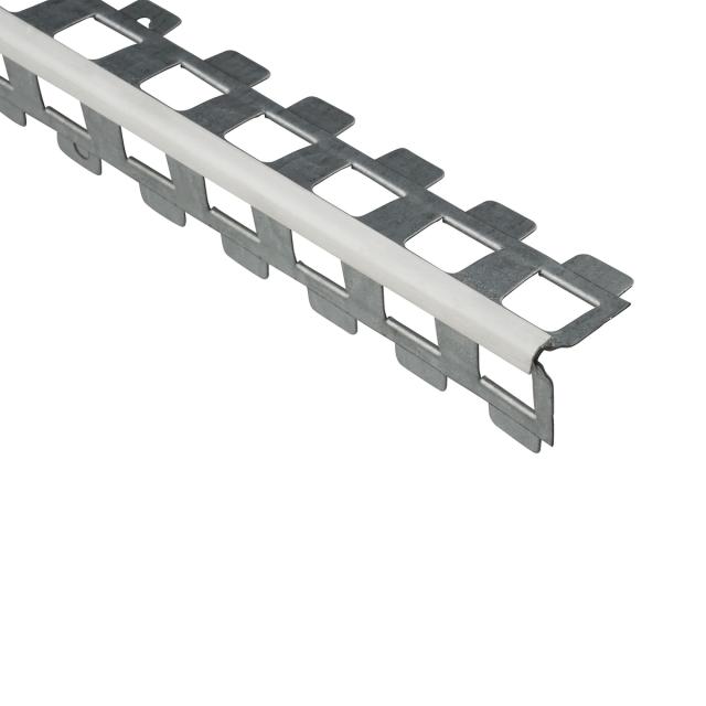 Hoekbeschermer verzinkt staal met pvc wit L= 2500mm - 1013-2.50-WIT