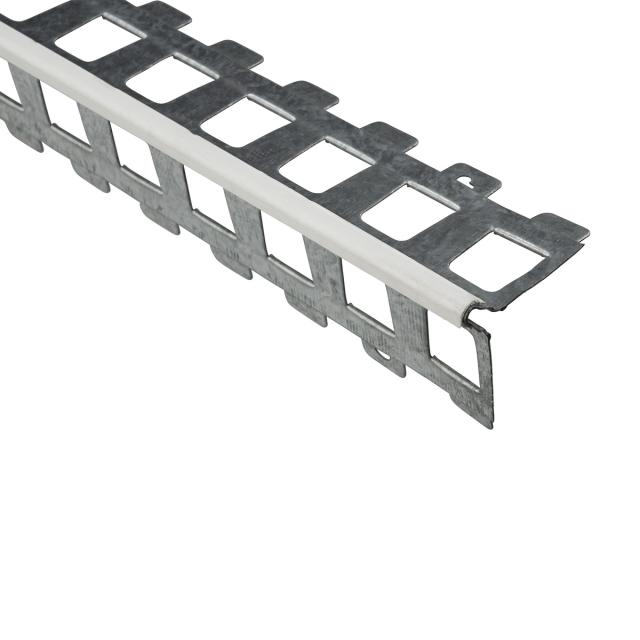 Hoekbeschermer verzinkt staal met pvc wit L= 3000mm - 1014-3.00-WIT
