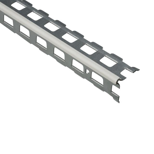 Hoekbeschermer verzinkt staal met pvc wit L= 3000mm - 1023-3.00-WIT