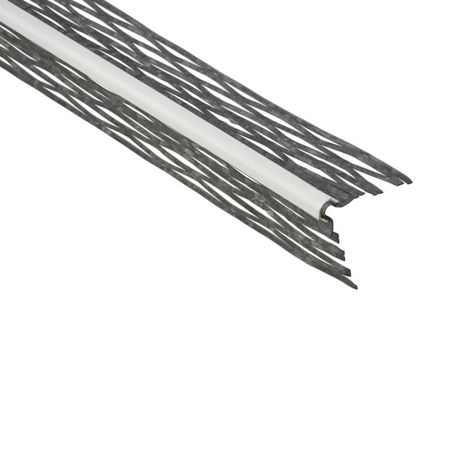Hoekbeschermer verzinkt staal met pvc wit L= 3000mm - 1028-3.00-WIT