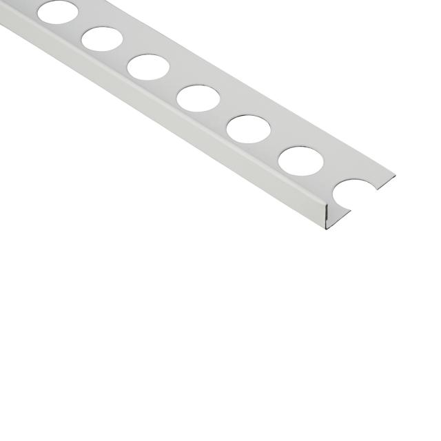 Stucstopprofiel gecoat verzinkt staal wit L= 2700mm - 1212S-2.70-WIT