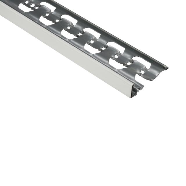 Stucstopprofiel verzinkt staal met pvc wit L= 3000mm - 1223-3.00-WIT