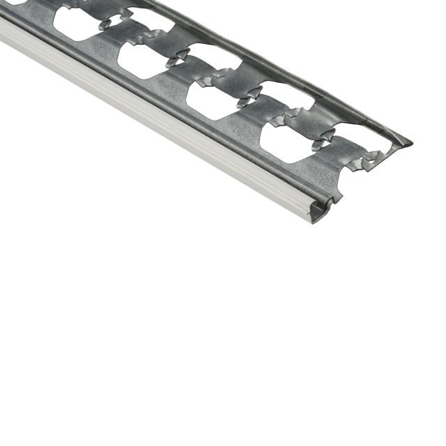 Sokkelprofiel verzinkt staal met pvc wit L= 2500mm - 1227-2.50-WIT