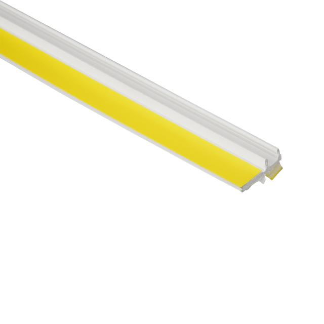 Kantelaafprofiel zelfklevend hard pvc wit L= 2600mm - 3712-2.60-WIT