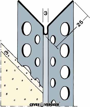 Hoekbeschermer aluminium L= 2500mm - 9074-2.50