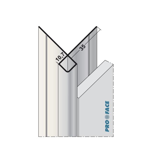 Proface -CORNEX aluminium zwart L= 3055mm - C107-ABL305