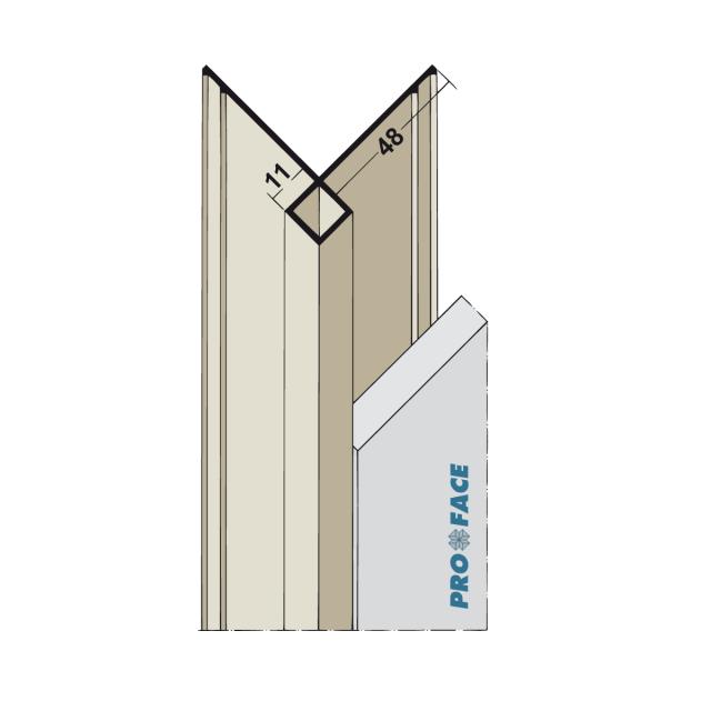 Proface -CORNEX P hard pvc zwart L= 3000mm - C110-PBL300
