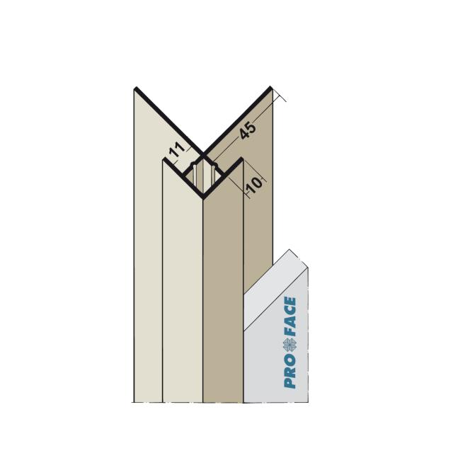 Proface -CORNEX P hard pvc zwart L= 3000mm - C110U-PBL300