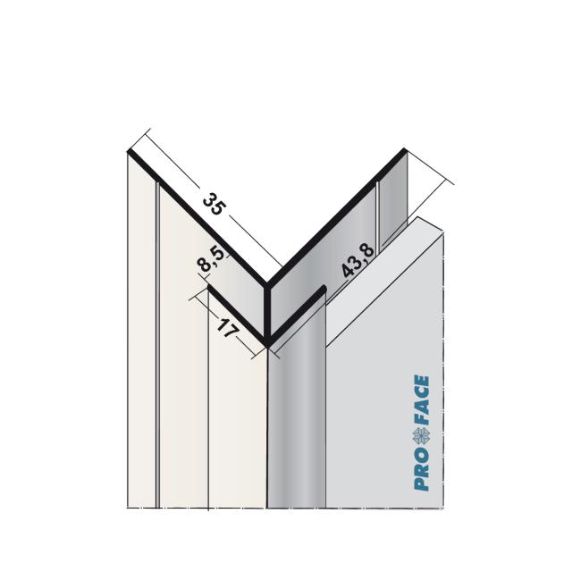 Proface -CORNEX AW aluminium wit L= 3055mm - C85U-AW305