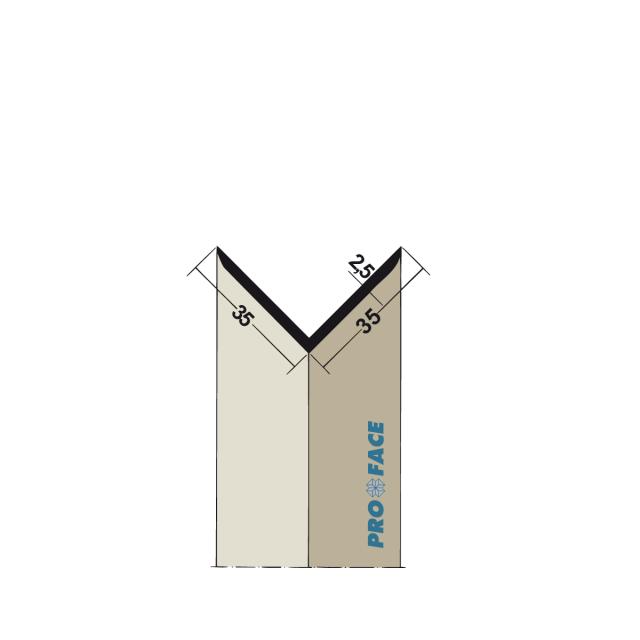 Proface -CORNEQ P hard pvc zwart L= 2500mm - CQ350E-PBL250