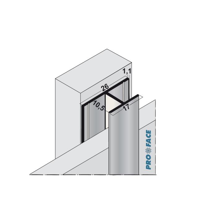 Proface -YOIN-HC ARAL aluminium blank L= 3055mm - HC105-ARAL305
