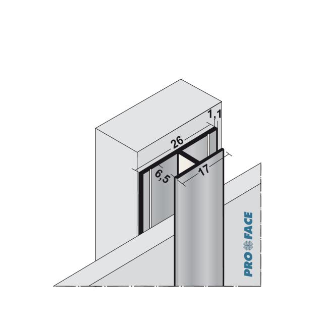 Proface -YOIN-HC AW aluminium wit L= 3055mm - HC65-AW305