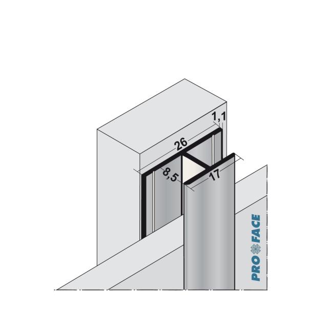 Proface -YOIN-HC ARAL aluminium blank L= 3055mm - HC85-ARAL305
