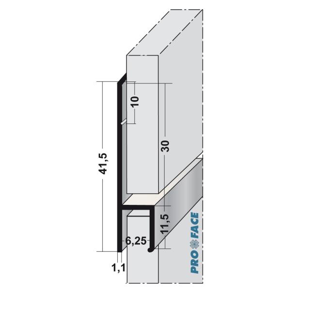 Proface -YOIN-HS ARAL aluminium RAL L= 3055mm - HS62-ARAL305